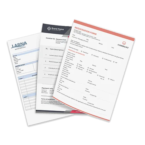 Printed business forms